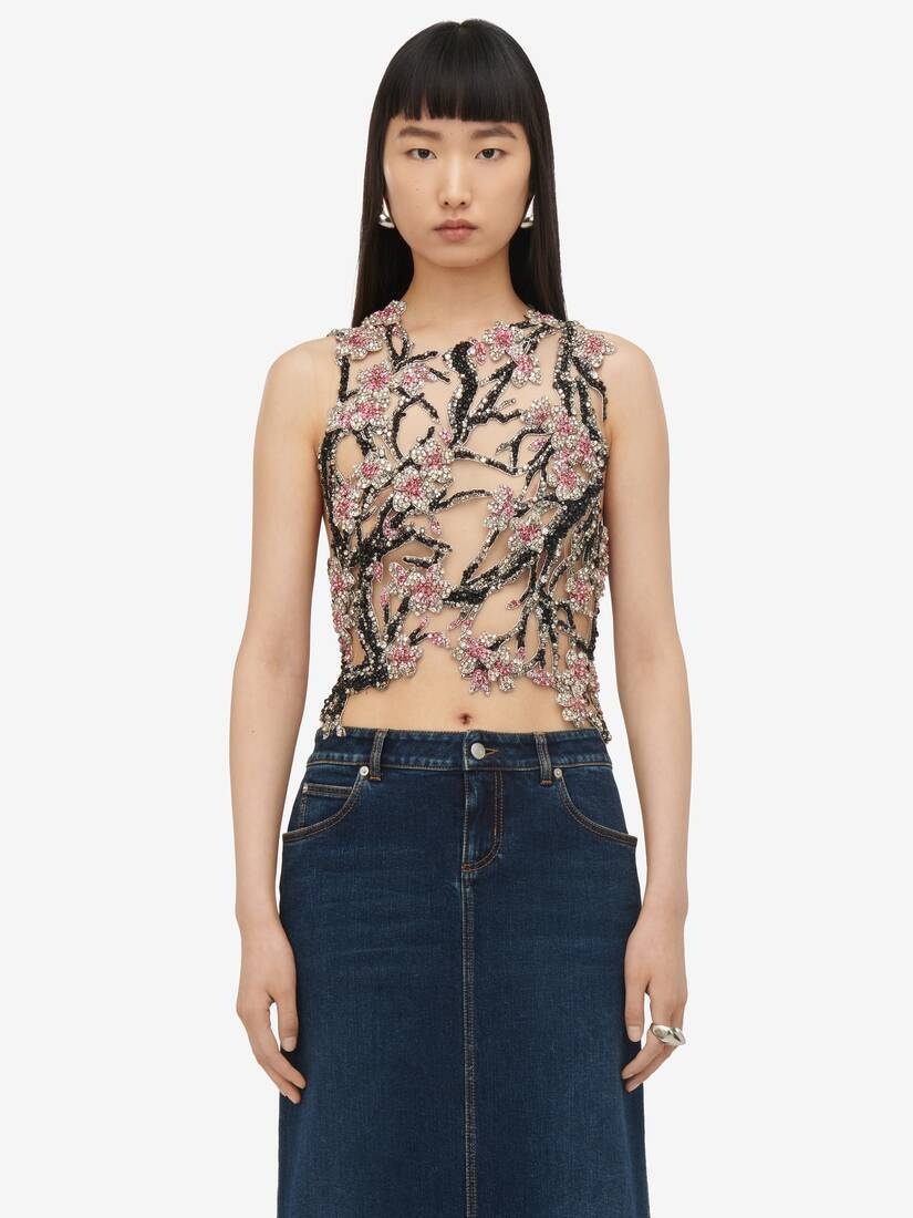 Women's Denim Pencil Skirt in Indigo - 5