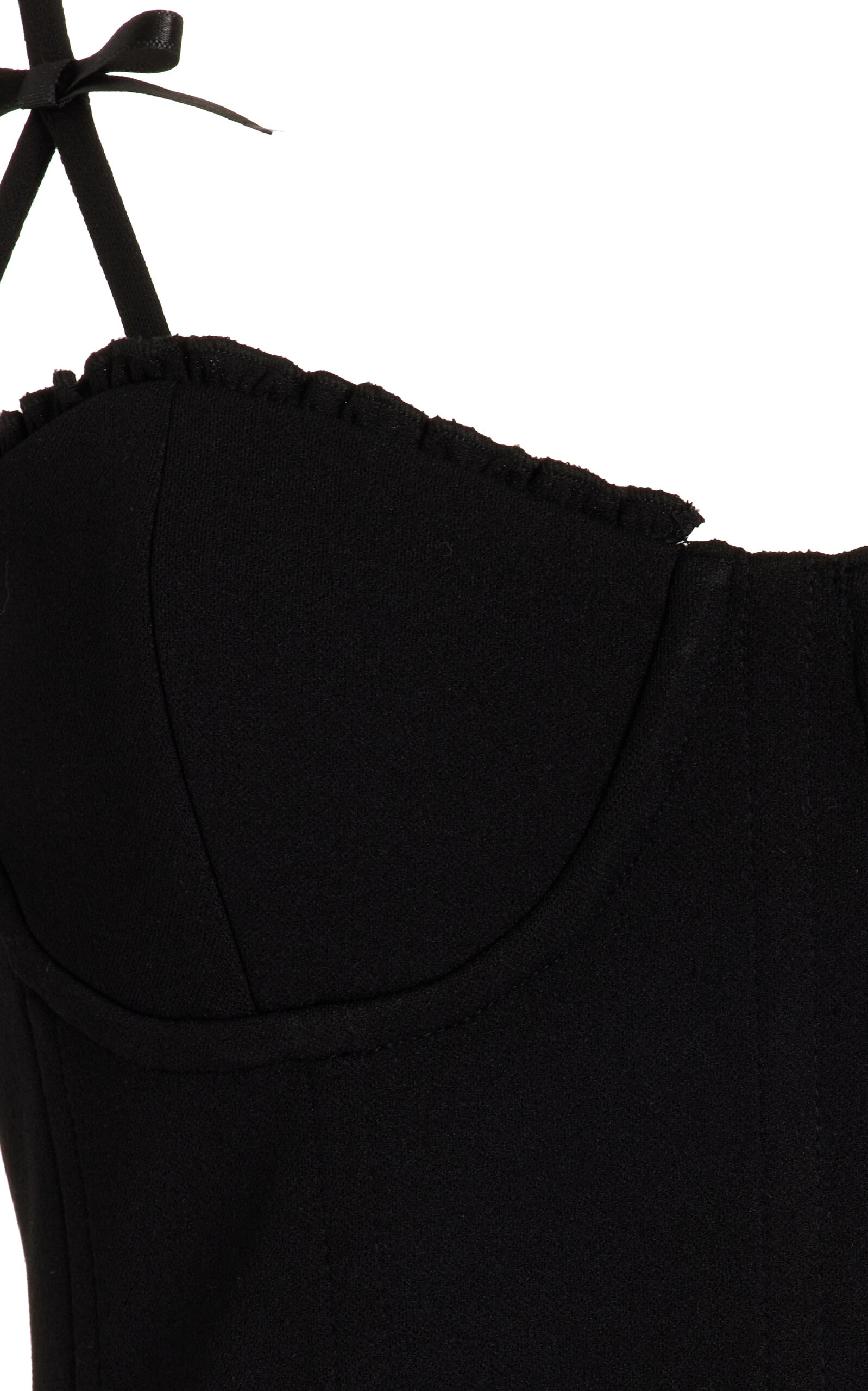 Georgina Bow-Detailed Bustier Maxi Dress black - 5