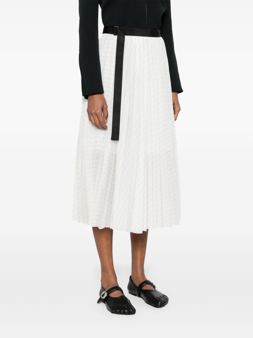 plissé midi skirt - 3