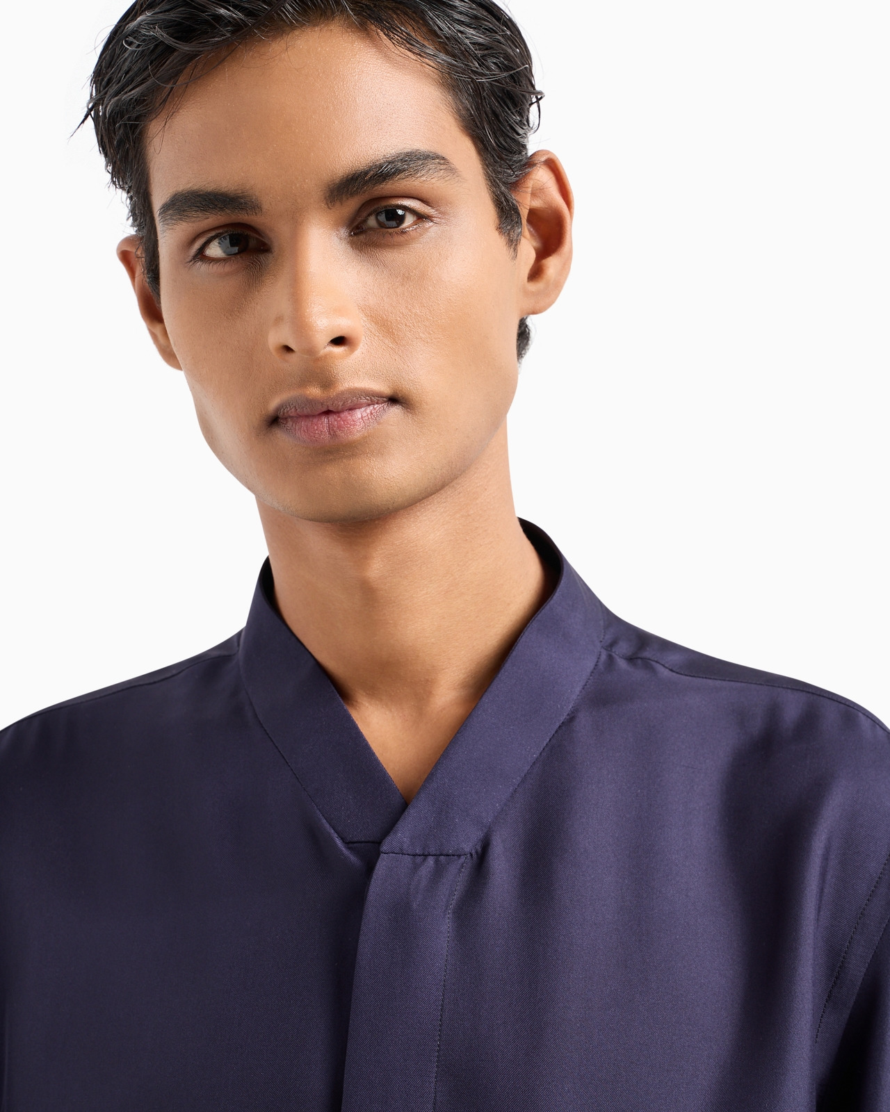 Giorgio's regular-fit silk twill shirt - 5