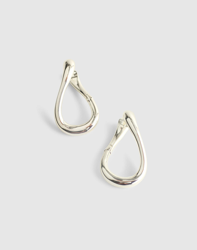 Front-Back Twisted Large Hoop Earrings 1
