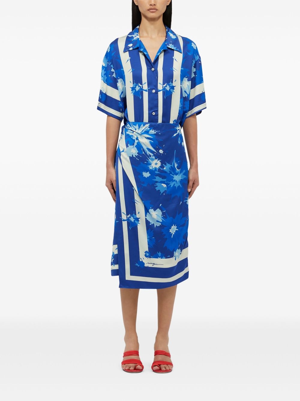 printed midi skirt - 2
