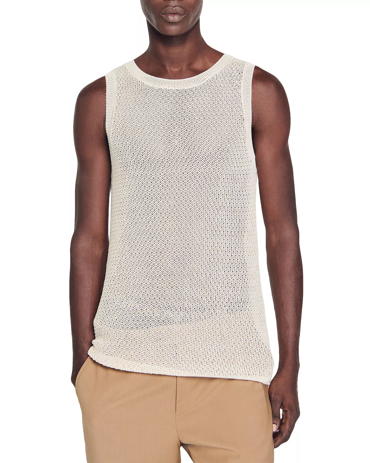 SS24 Debardeur Paolo Openwork Shiny Sleeveless Sweater - 1