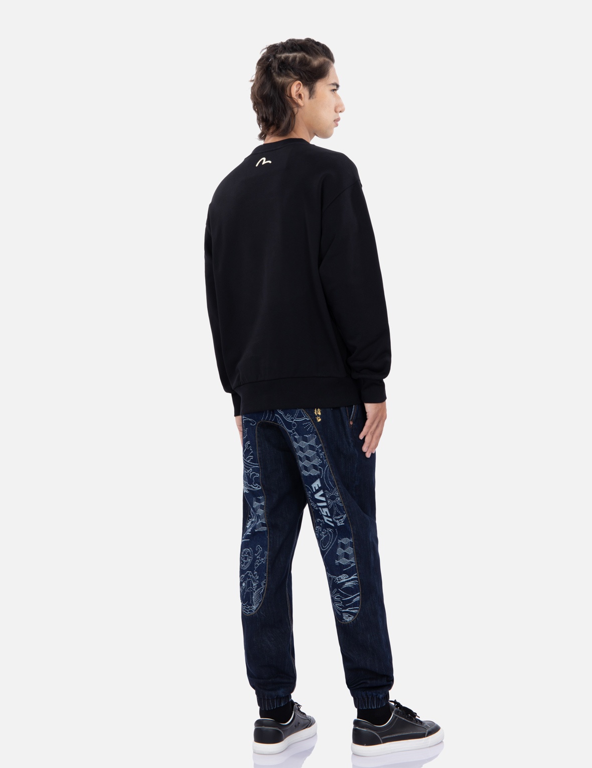 TATTOO KOI-PATTERN LOGO PRINT SWEATSHIRT - 4