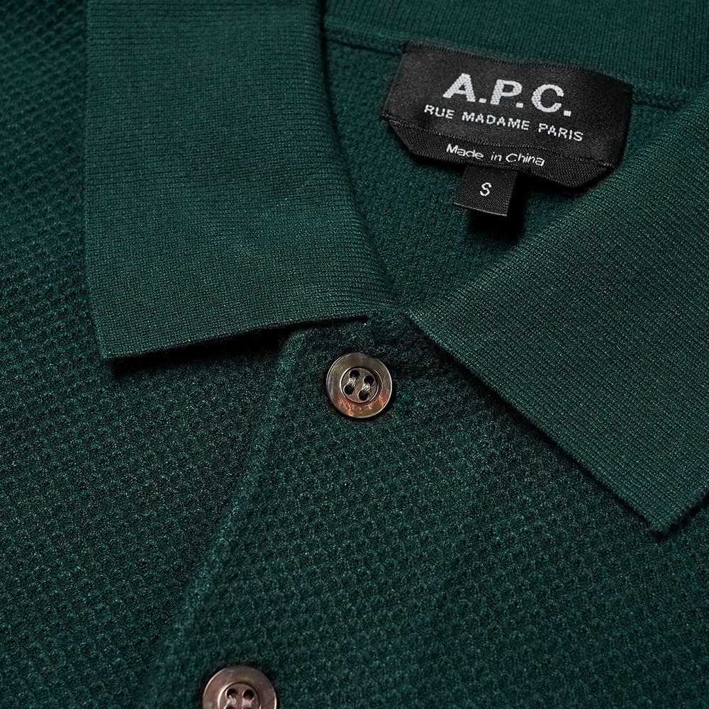 A.P.C. Kyle Knit Long Sleeve Polo - 2