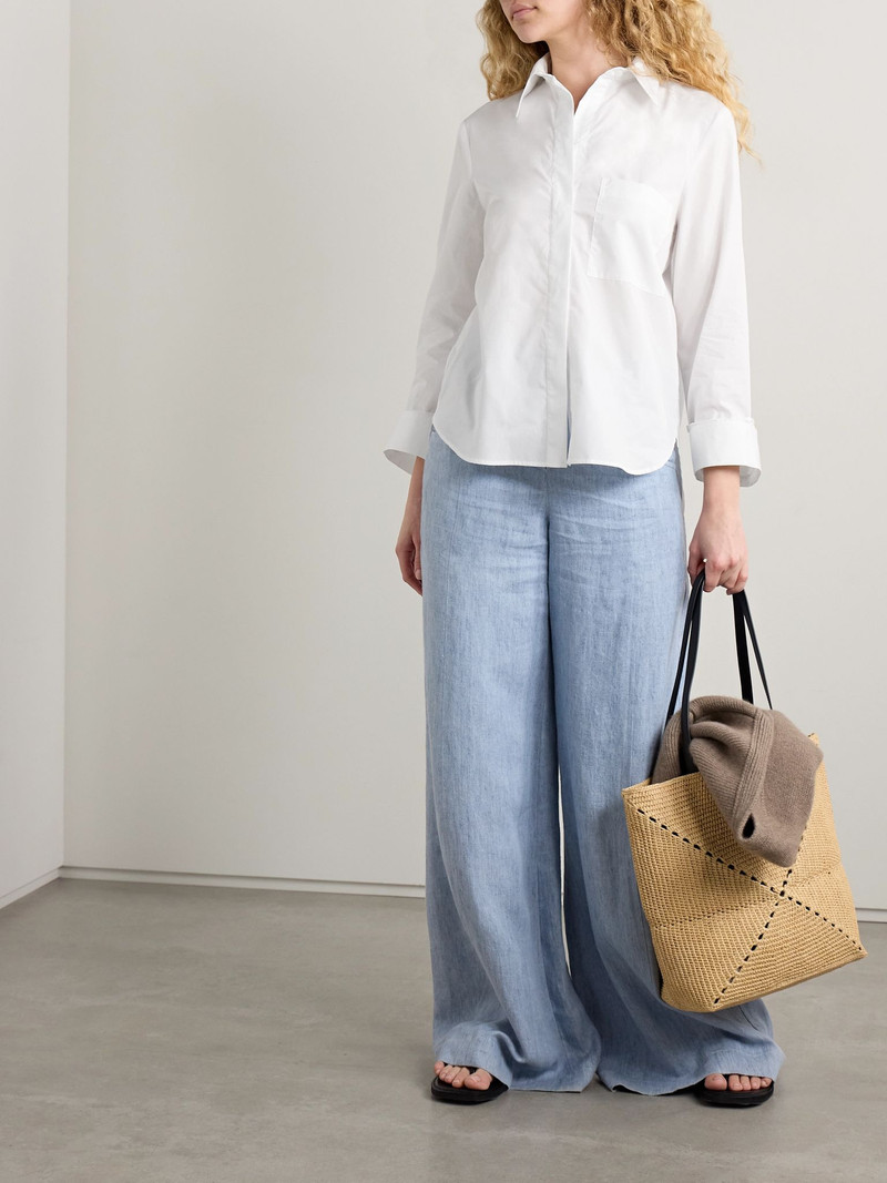 TWP Boyfriend cotton-poplin shirt White outlook