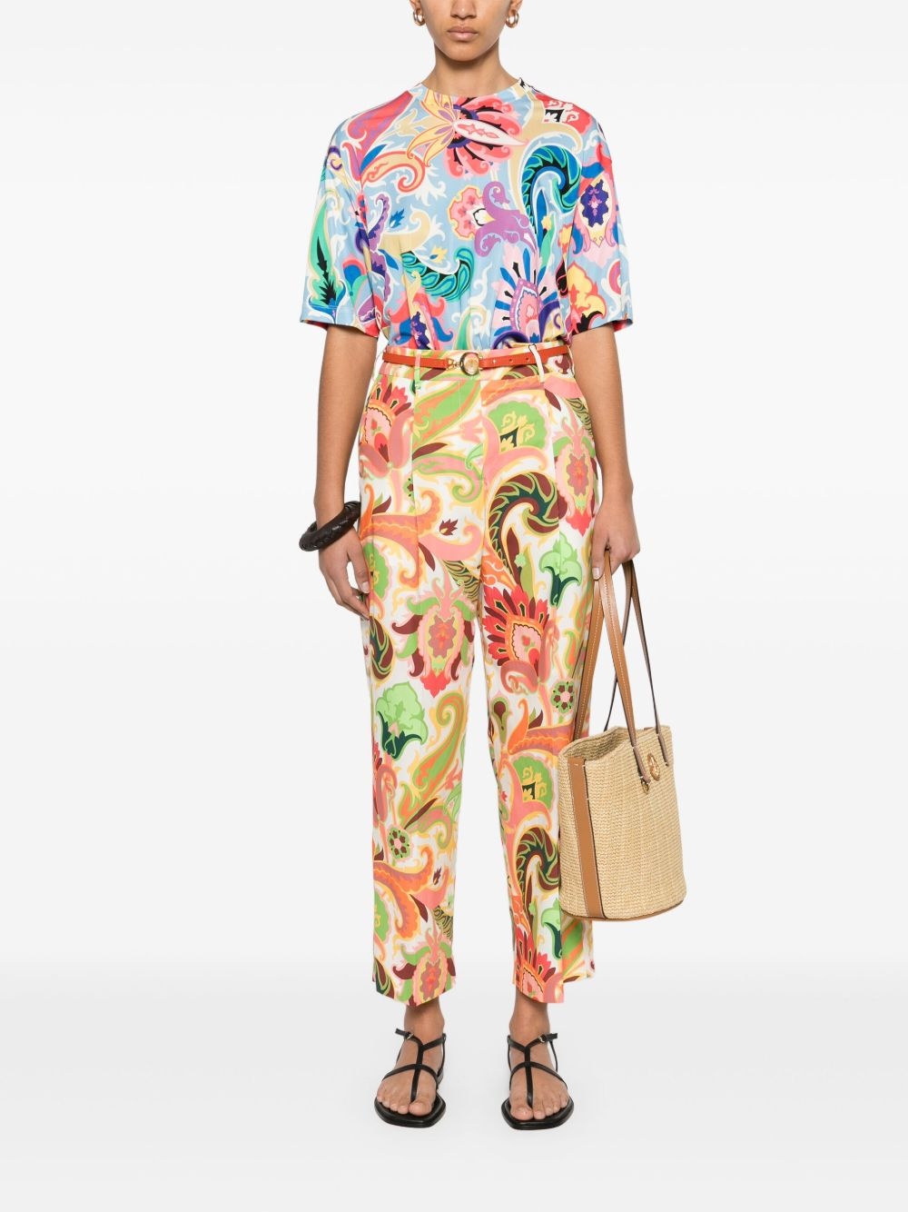 paisley-print T-shirt - 2