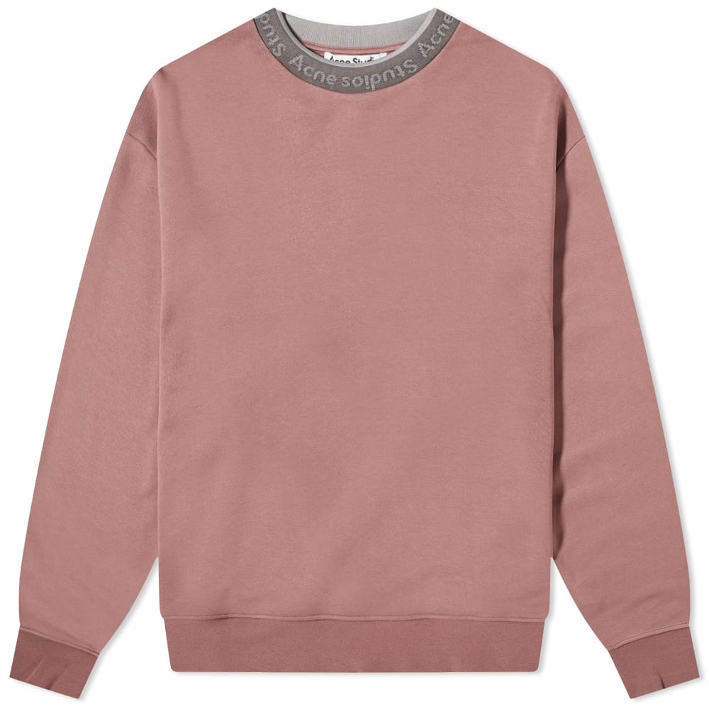 Acne Studios Fulton Reverse Logo Rib Crew Sweat - 1