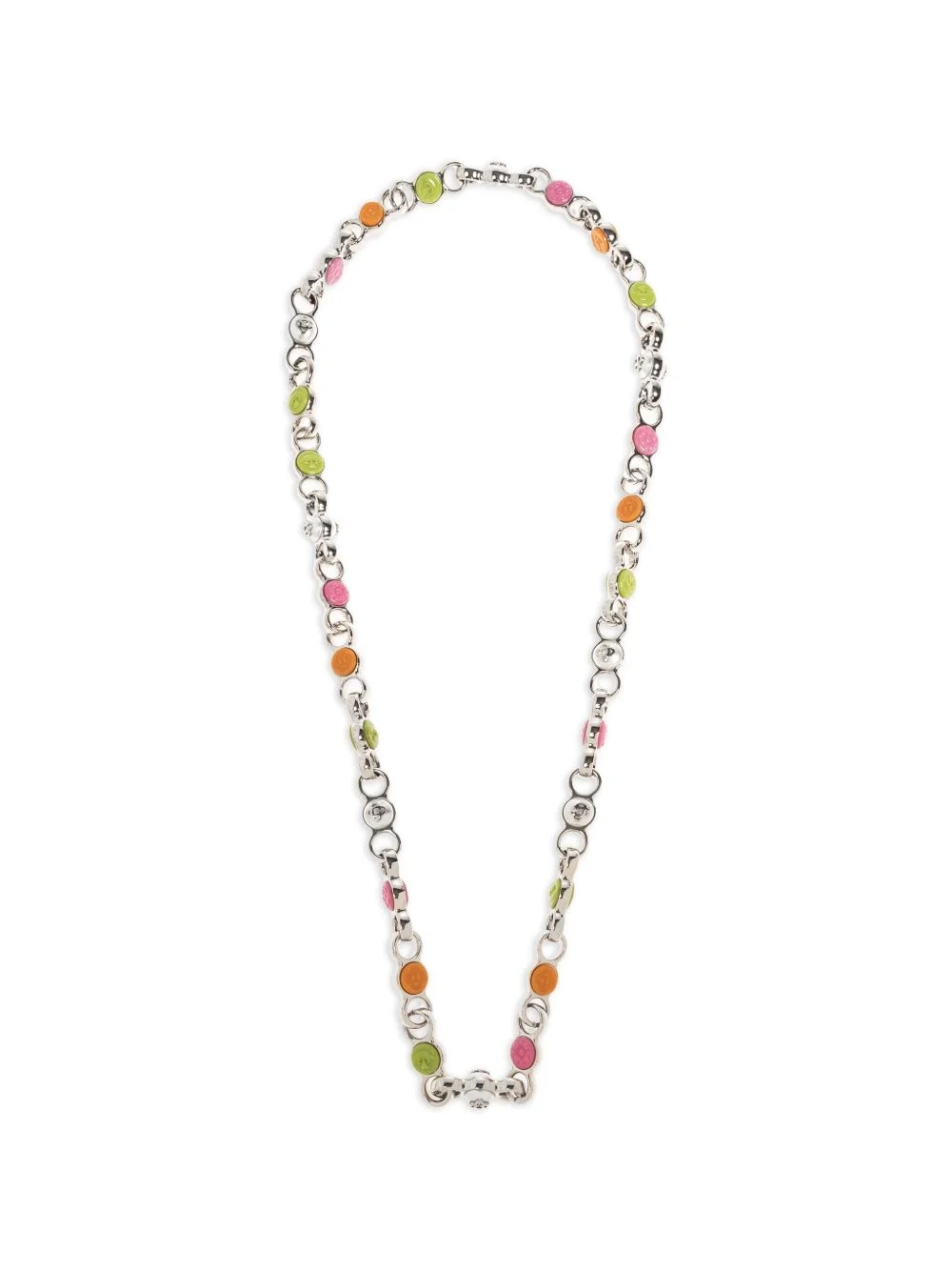 silver-tone chain necklace - 1