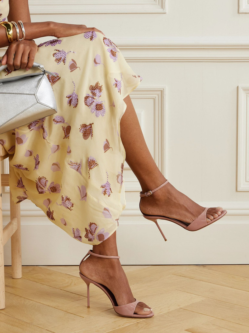 PARIS TEXAS Lidia patent-leather sandals Antique rose outlook