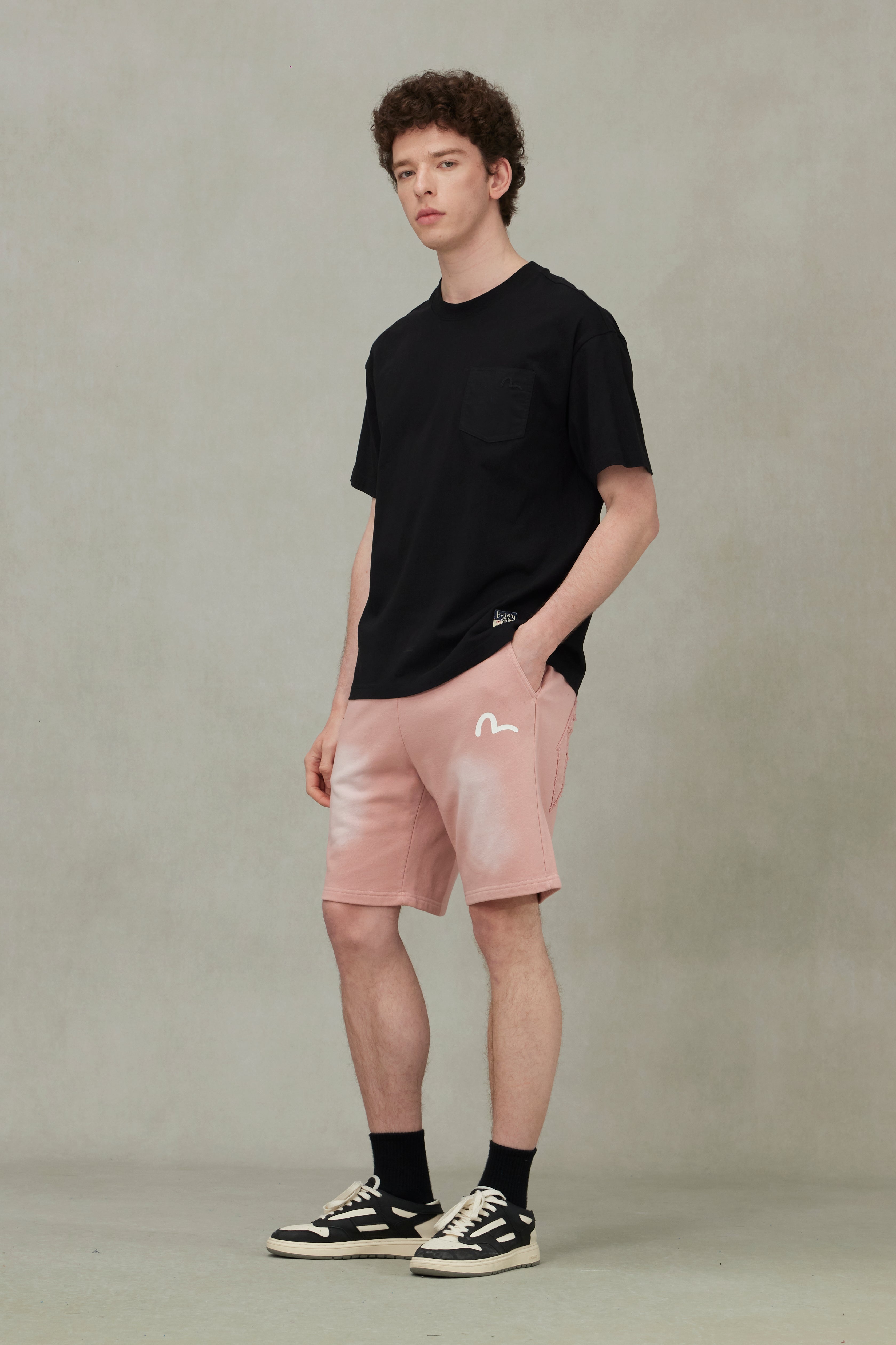 Seagull Embroidery Stitching Pocket Relax Fit T-Shirt - 3
