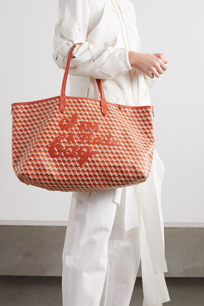 Anya Hindmarch + NET SUSTAIN I Am A Plastic Bag small leather-trimmed printed coated-canvas tote outlook