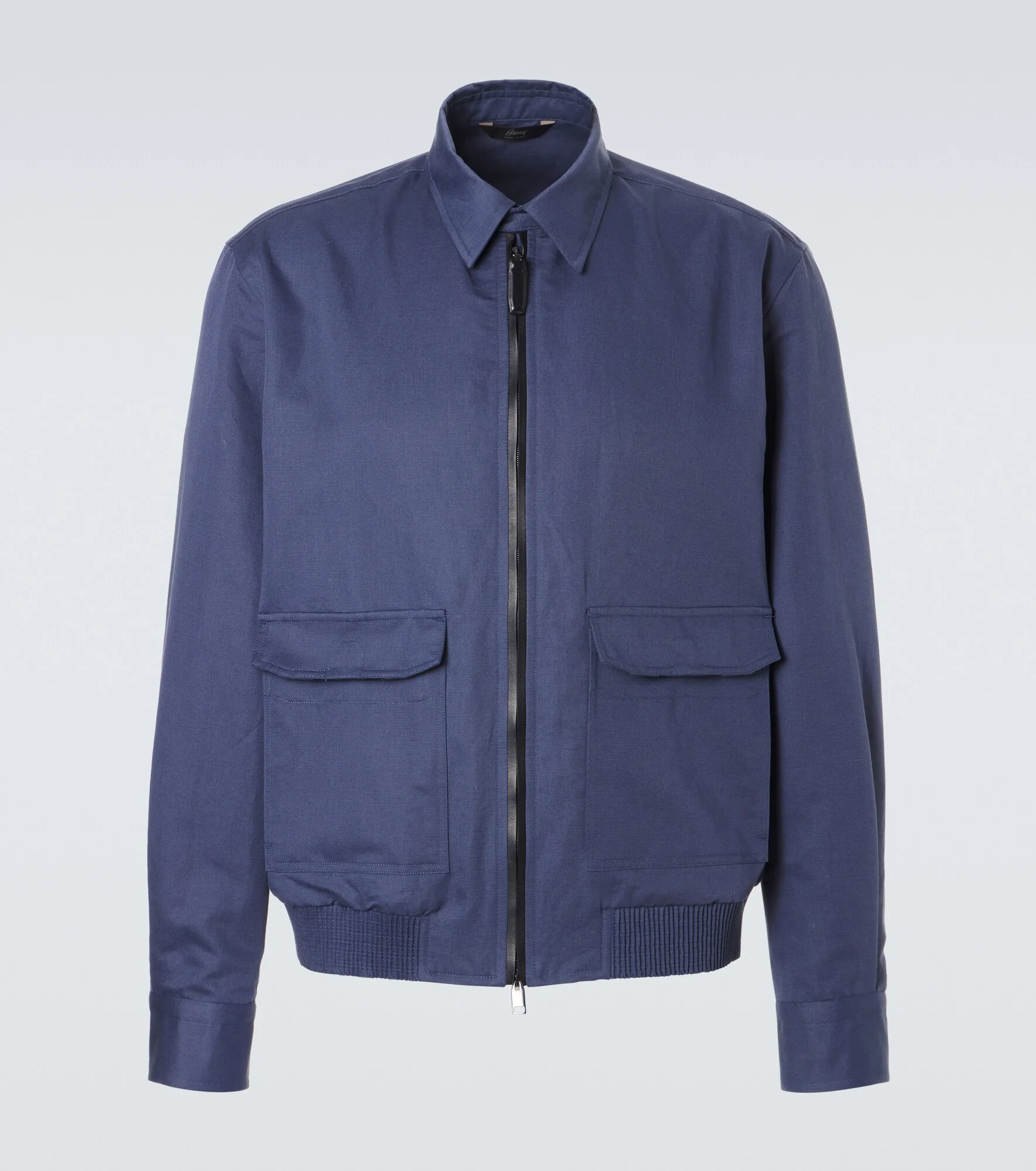 Linen and cotton blouson jacket - 1