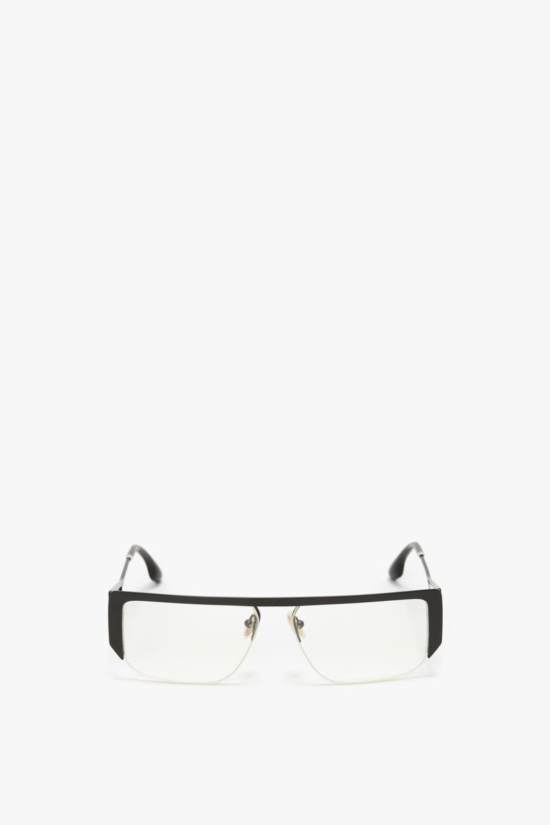 Flat Top Rectangular Opticals In Black - 1