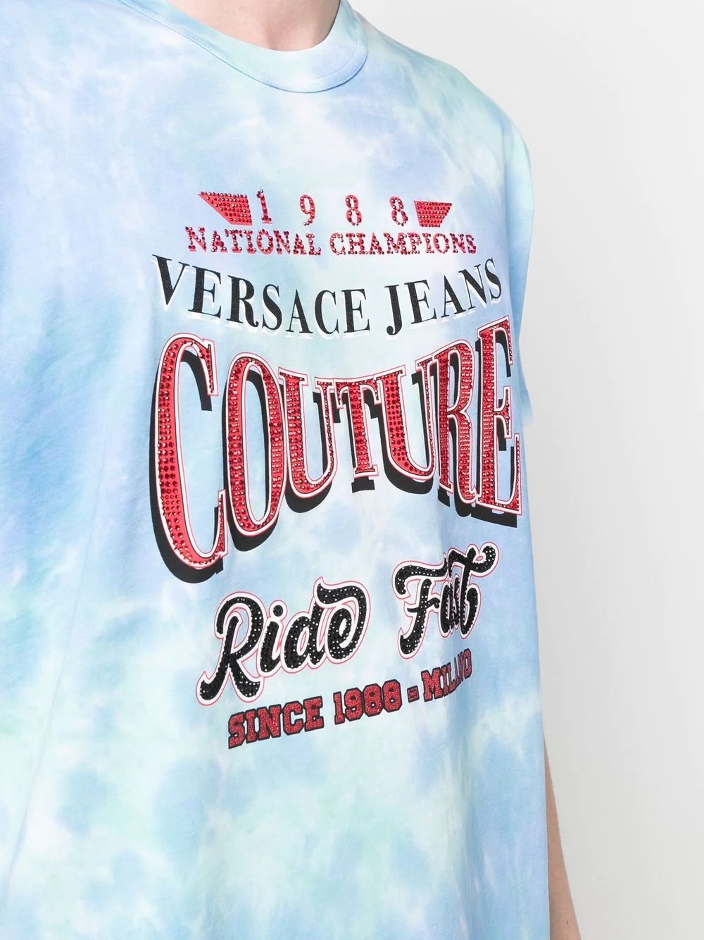 tie-dye slogan-print T-shirt - 5