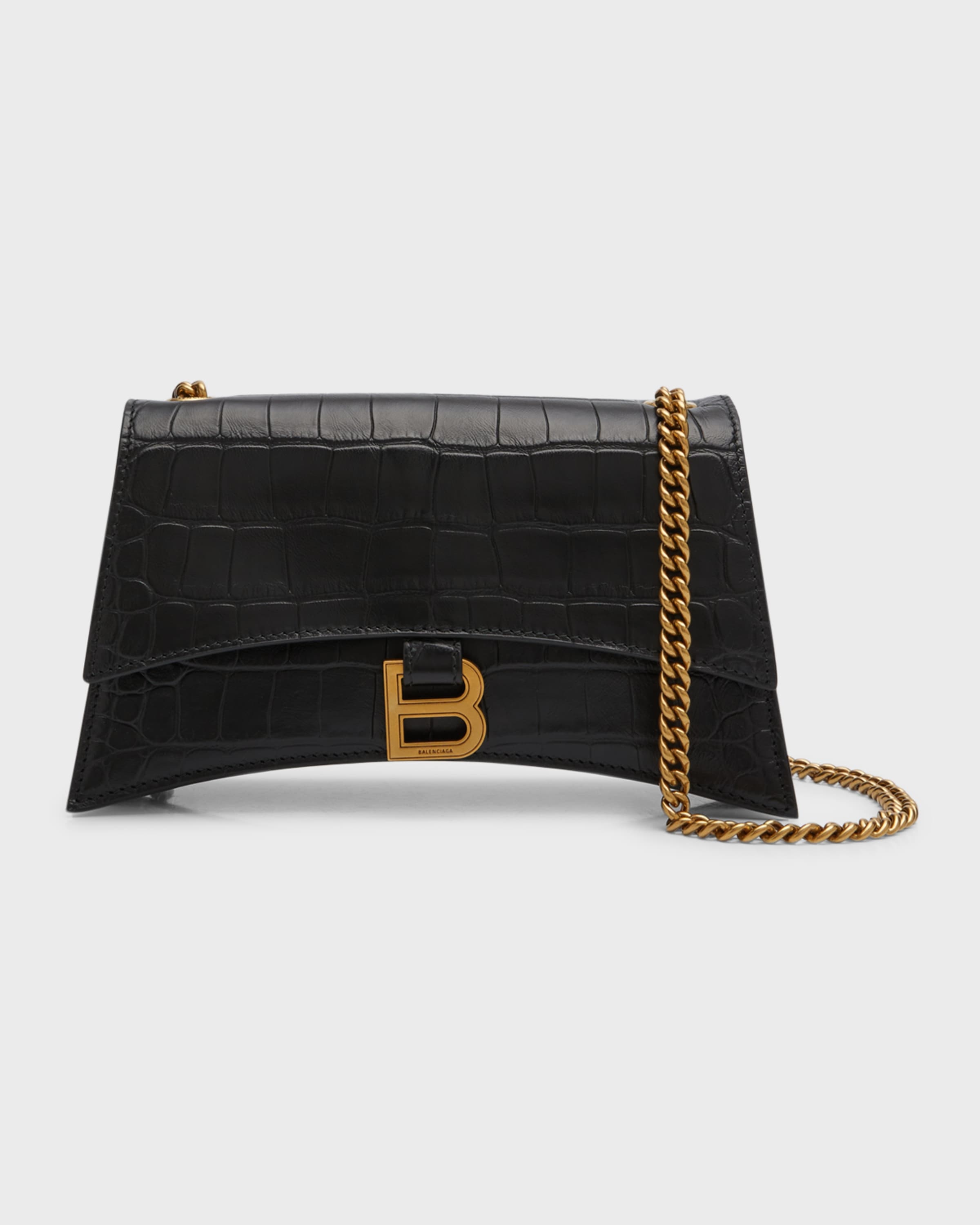 【関税＆送料込み】Balenciaga Crush Wallet On Chain BALENCIAGA Crush Quilted Leather Wallet-On-Chain | endource