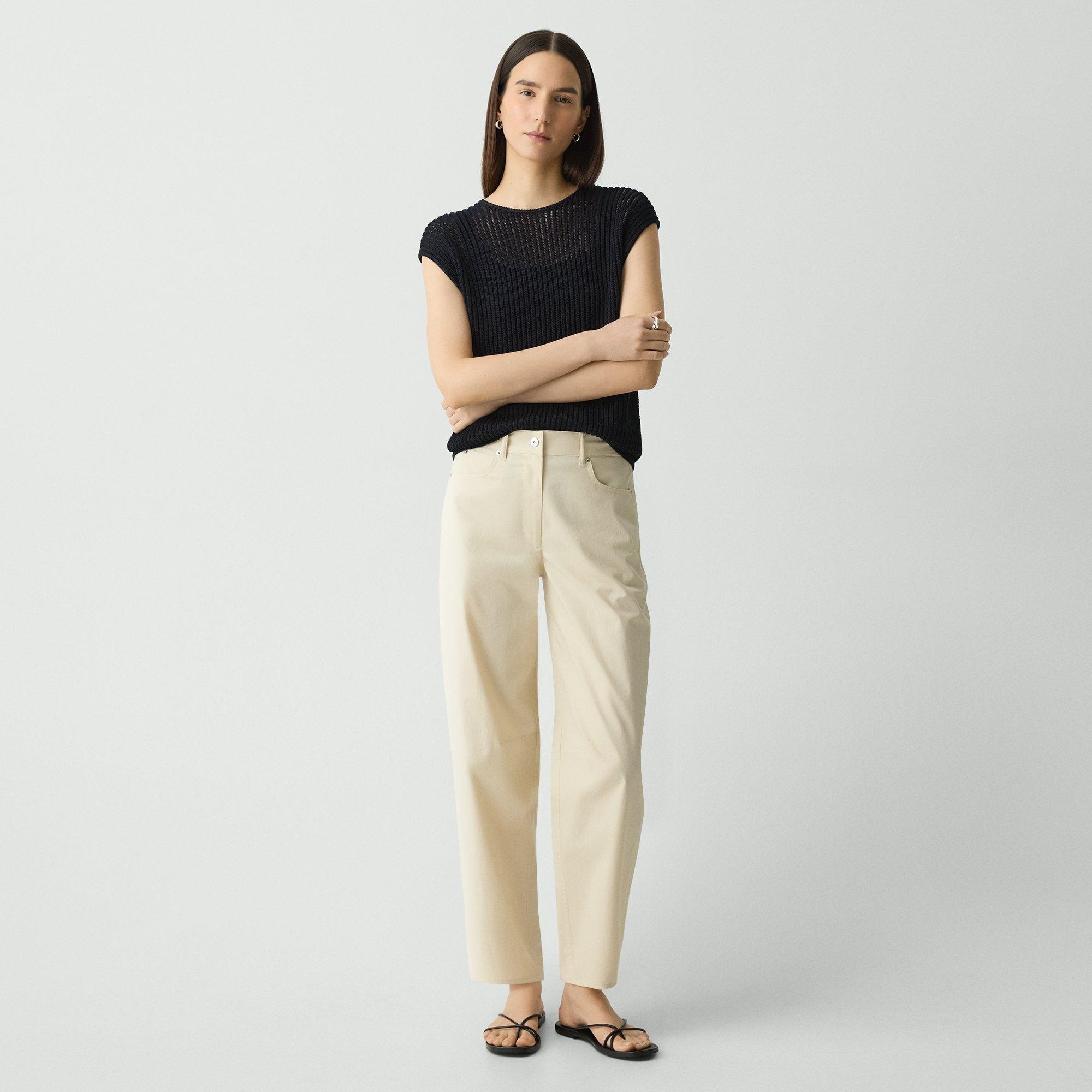 Barrel Pant in Cotton Twill - 2