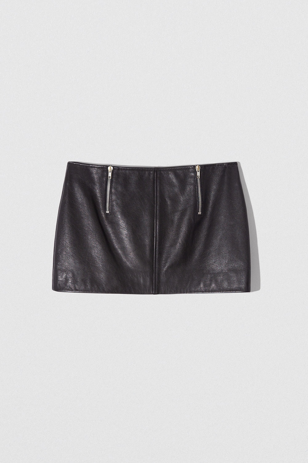 MILENA MINI SKIRT BLACK CALF NAPPA LEATHER - 5