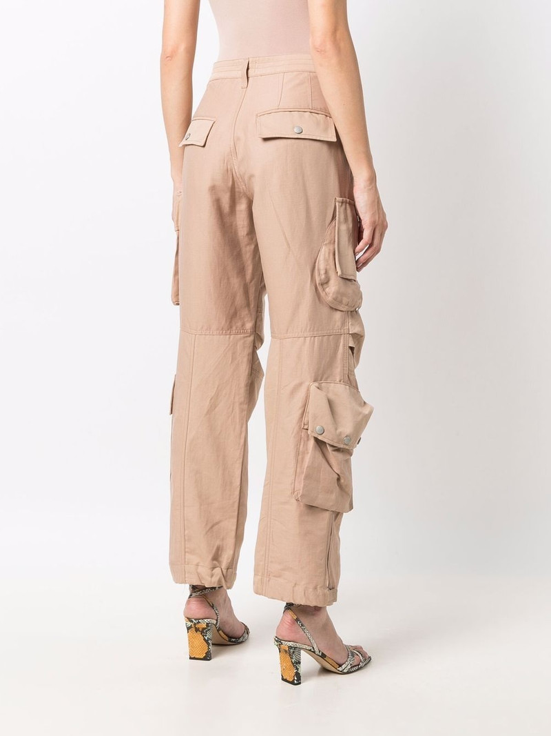 cotton-linen twill cargo pants 4