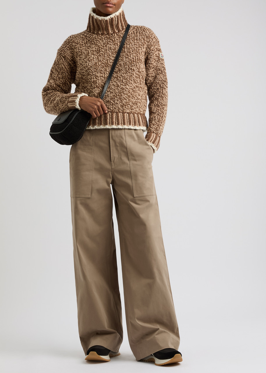 Moncler Wide-leg Stretch-cotton Trousers - 4