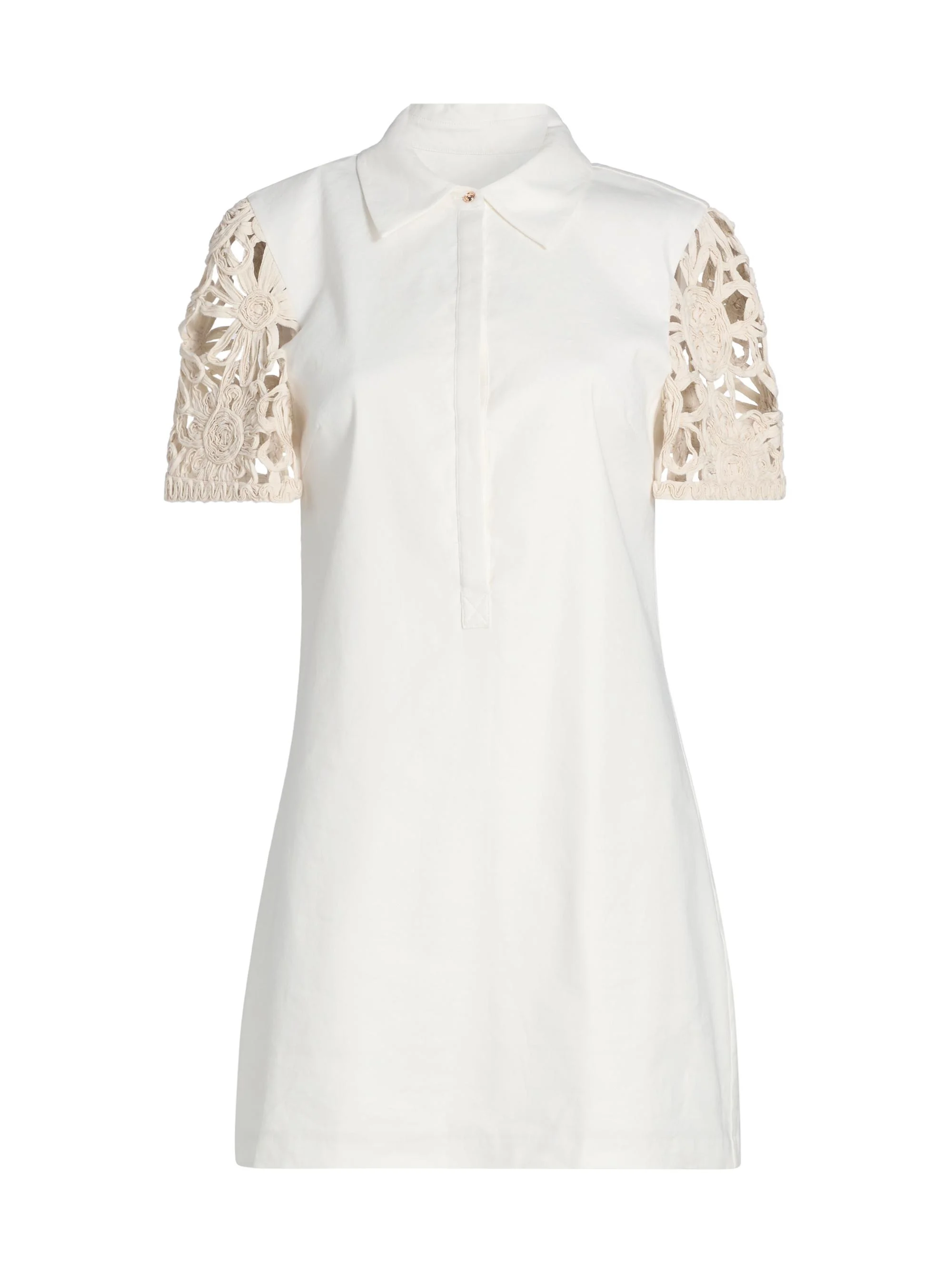 Women's Celine Linen-Blend Minidress - Ivory - 1