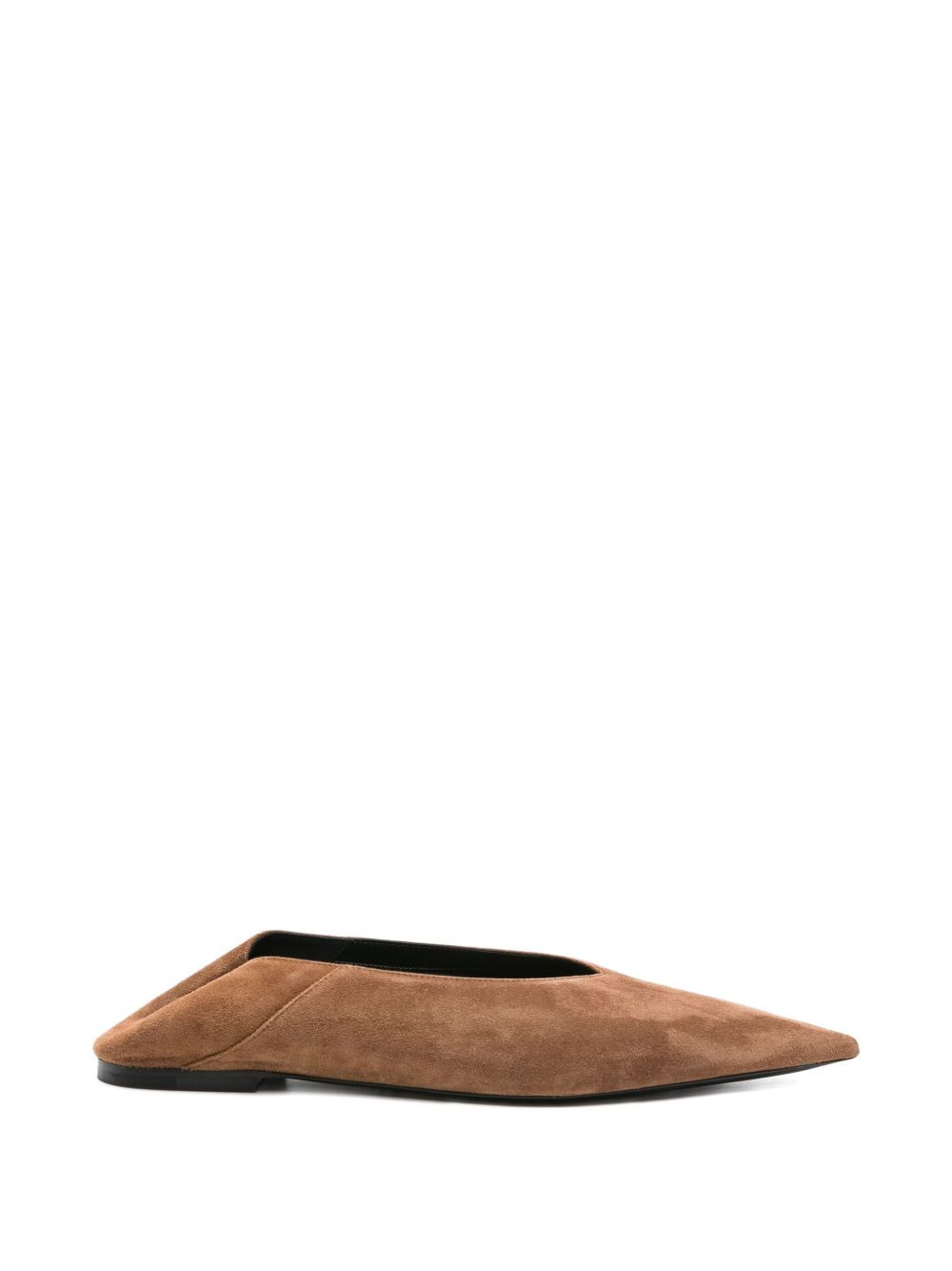 pointed-toe suede ballet flats - 5
