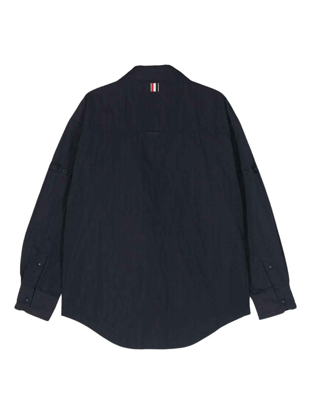 oversized-collar ripstop shirt jacket - 2