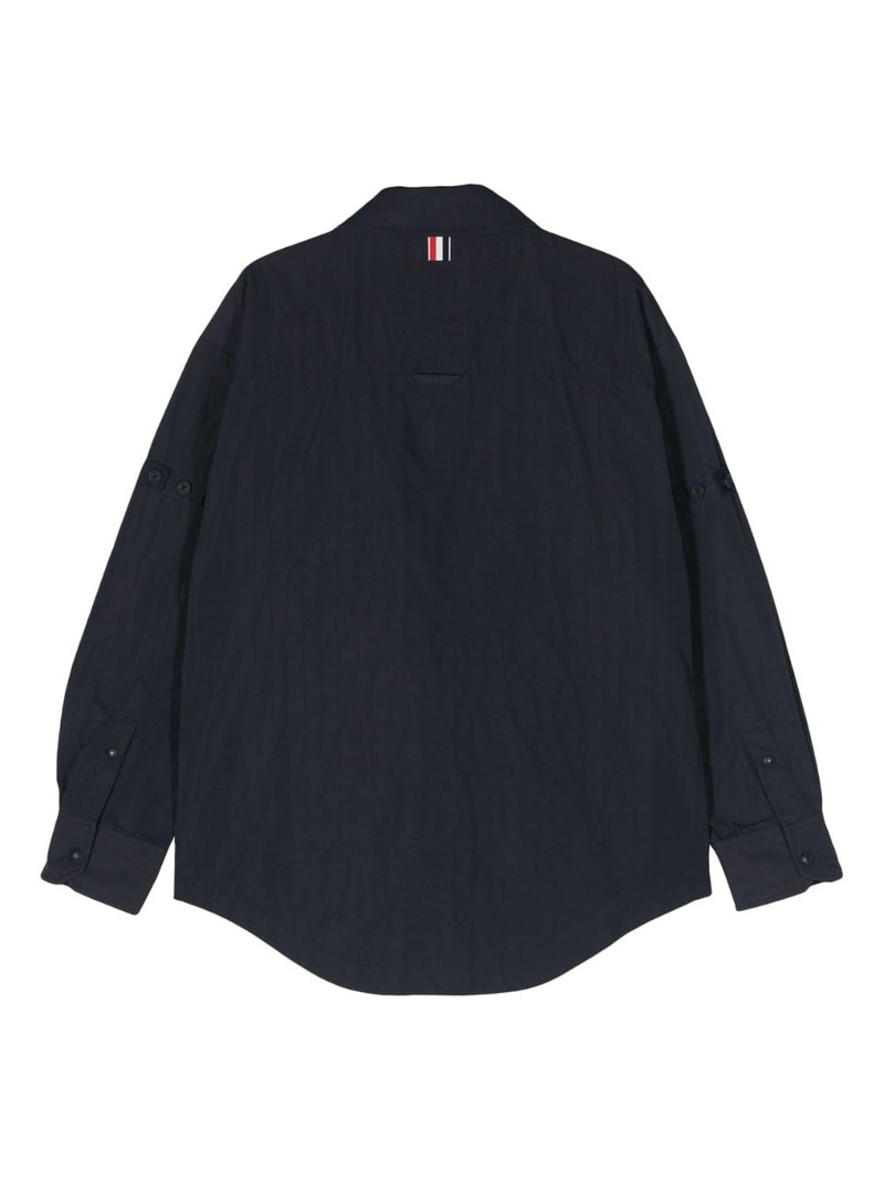 Thom Browne oversized-collar ripstop shirt jacket outlook