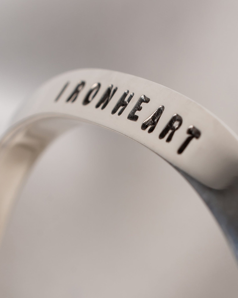 IRON HEART &QUOT;V&QUOT; PROFILE BANGLE - STERLING SILVER 4