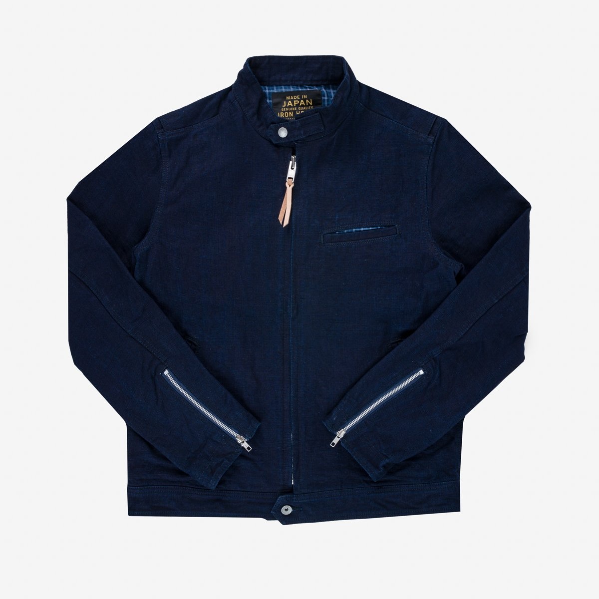 IHJ-135-IND 13oz Oxford Cloth Riders Jacket - Indigo - 1