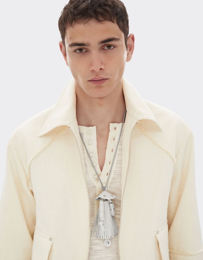 Ferrari Metal and leather necklace outlook