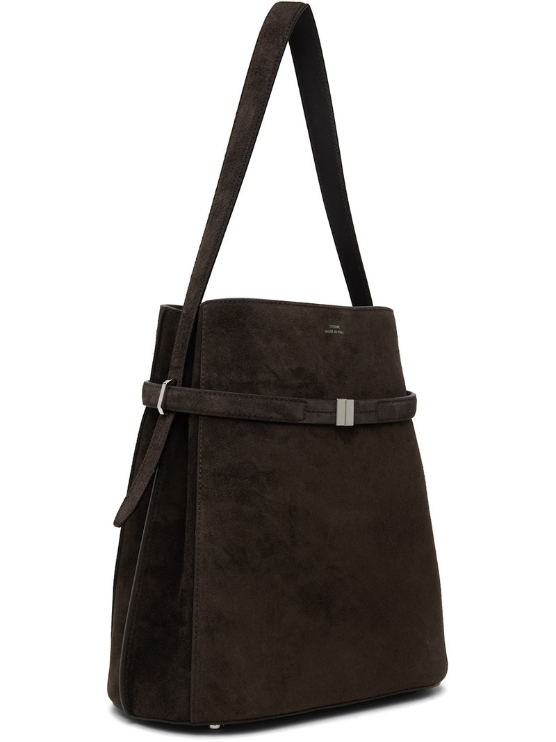 TOTEME Brown Belted Suede Bucket Bag outlook