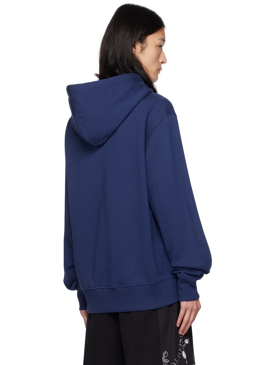 Navy Printed Hoodie - 3