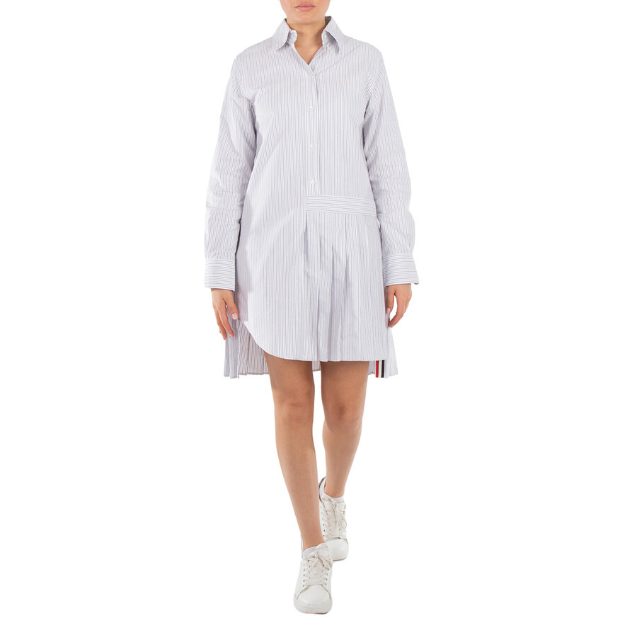Thom Browne Oxford Stripe Oversized Shirtdress - 6