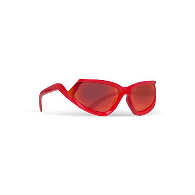 BALENCIAGA Side Xpander Cat Sunglasses  in Red outlook