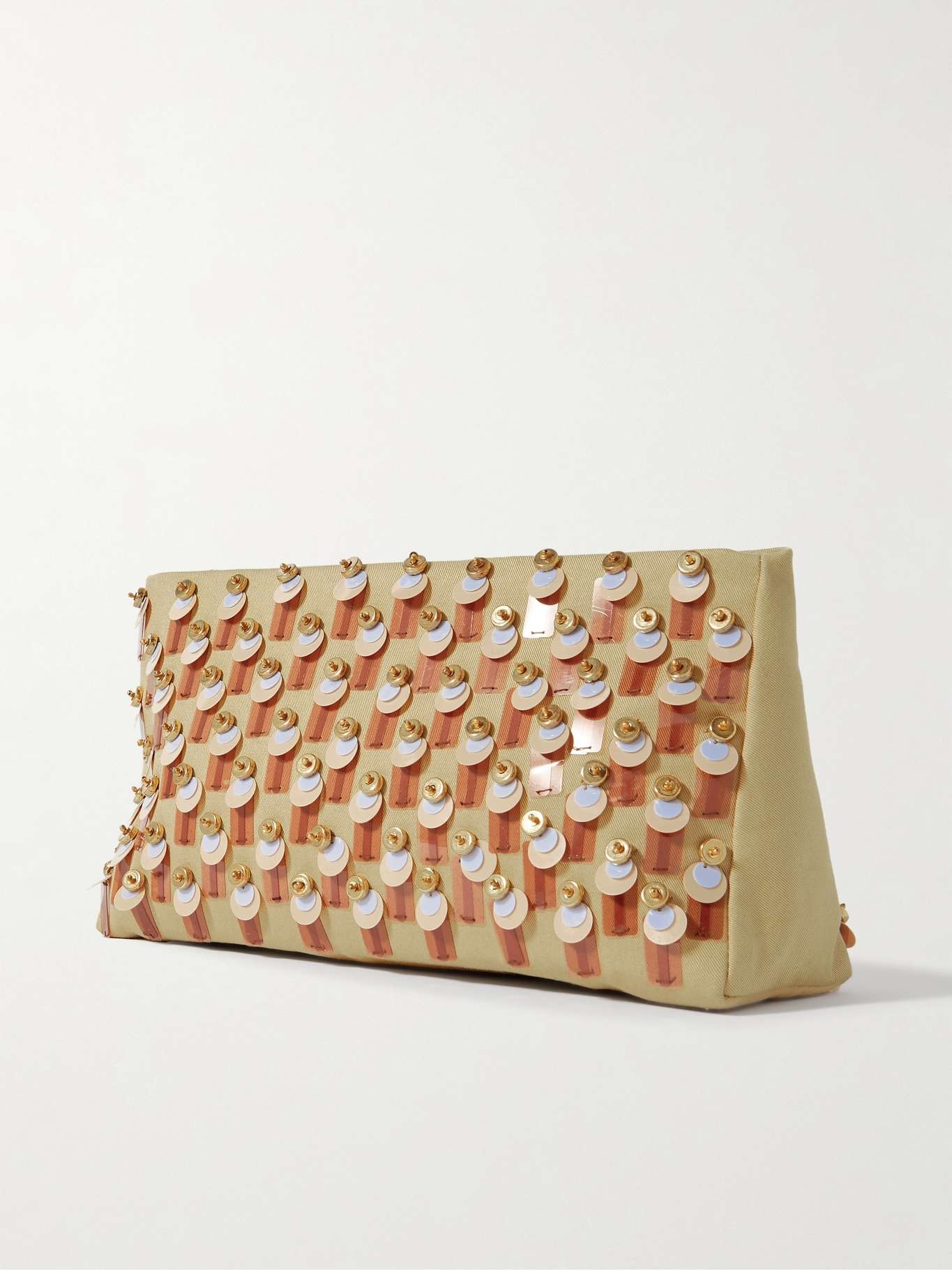 Embellished cotton-gabardine clutch - 3