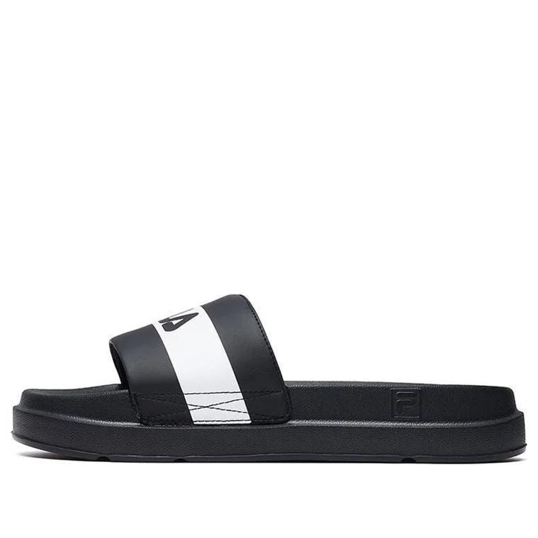 (WMNS) FILA Slippers Black/White F12W024631ABW - 1