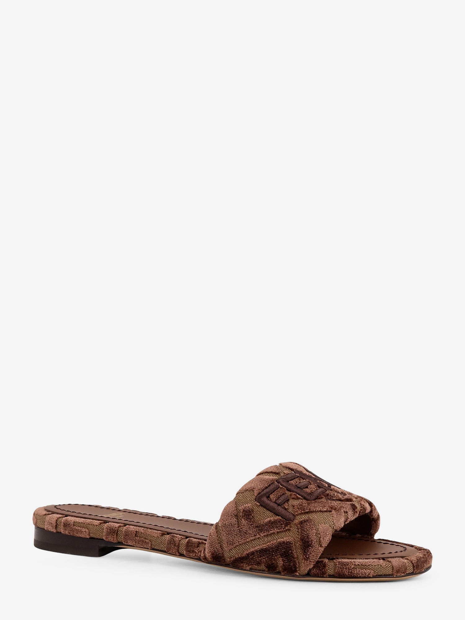 FENDI SUNSHINEW VELVET SLIDE - 2