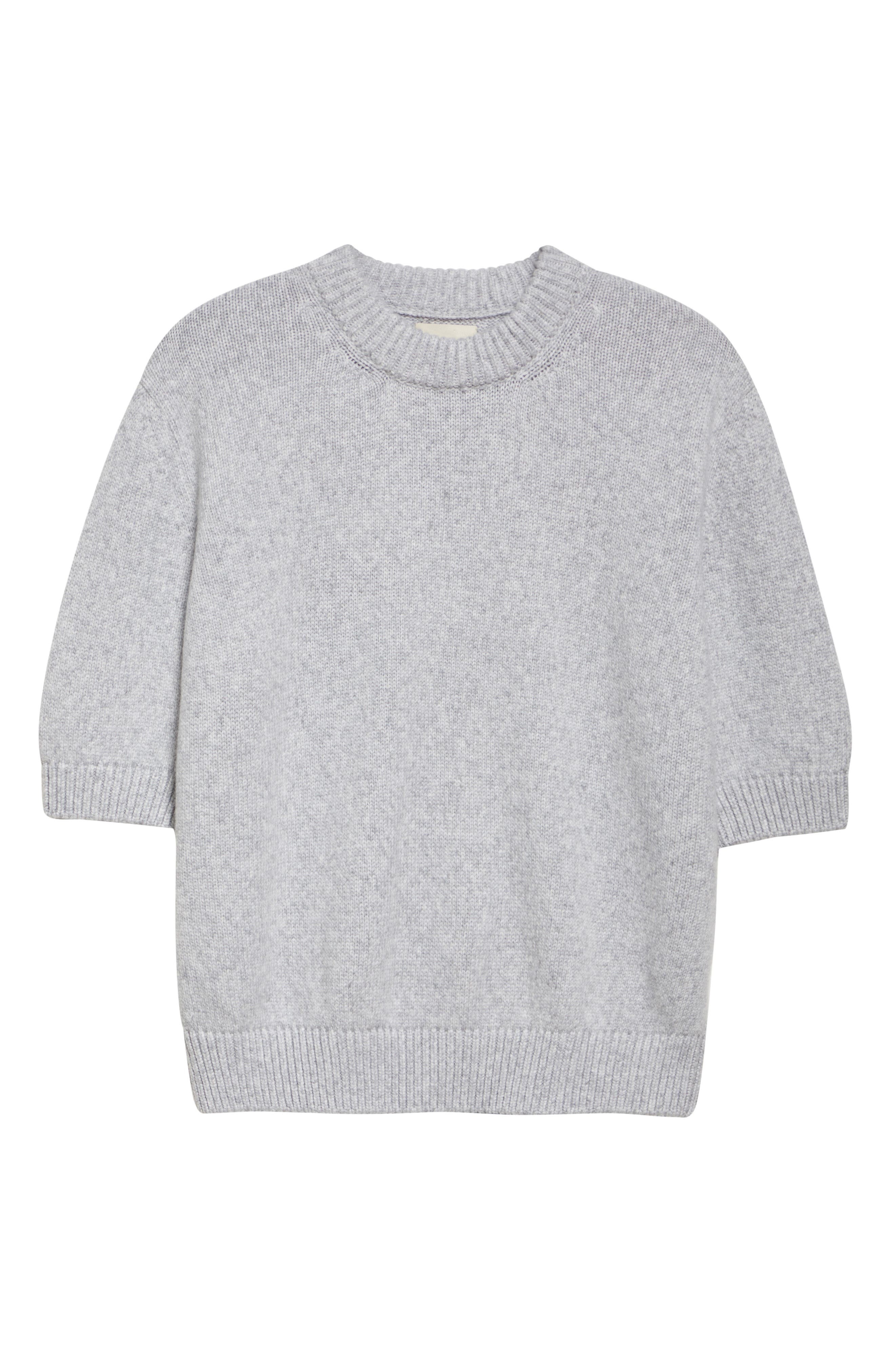 Khaite Davin Short Sleeve Cashmere Sweater in Dove at Nordstrom - 5
