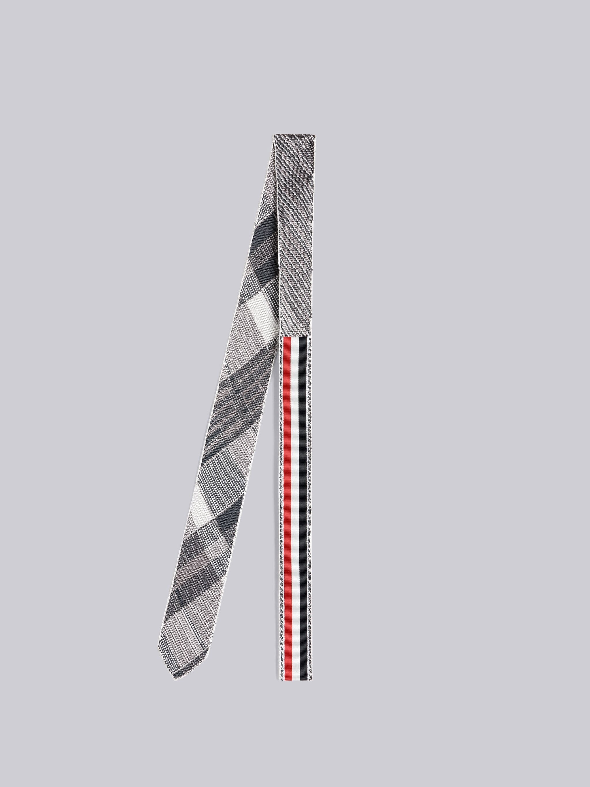 MADRAS CHECK SILK KNIT JACQUARD TIE - 3