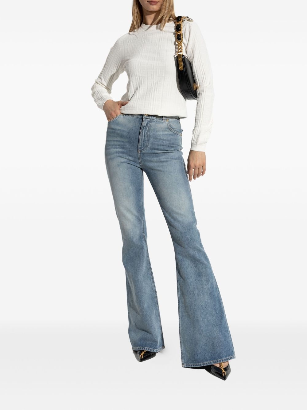 button-detail long-sleeve jumper - 2