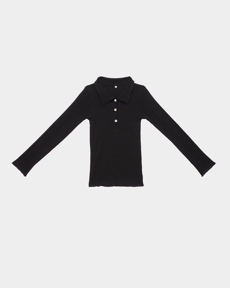Dual Polo Long Sleeve - Recycled Cotton Rib 6