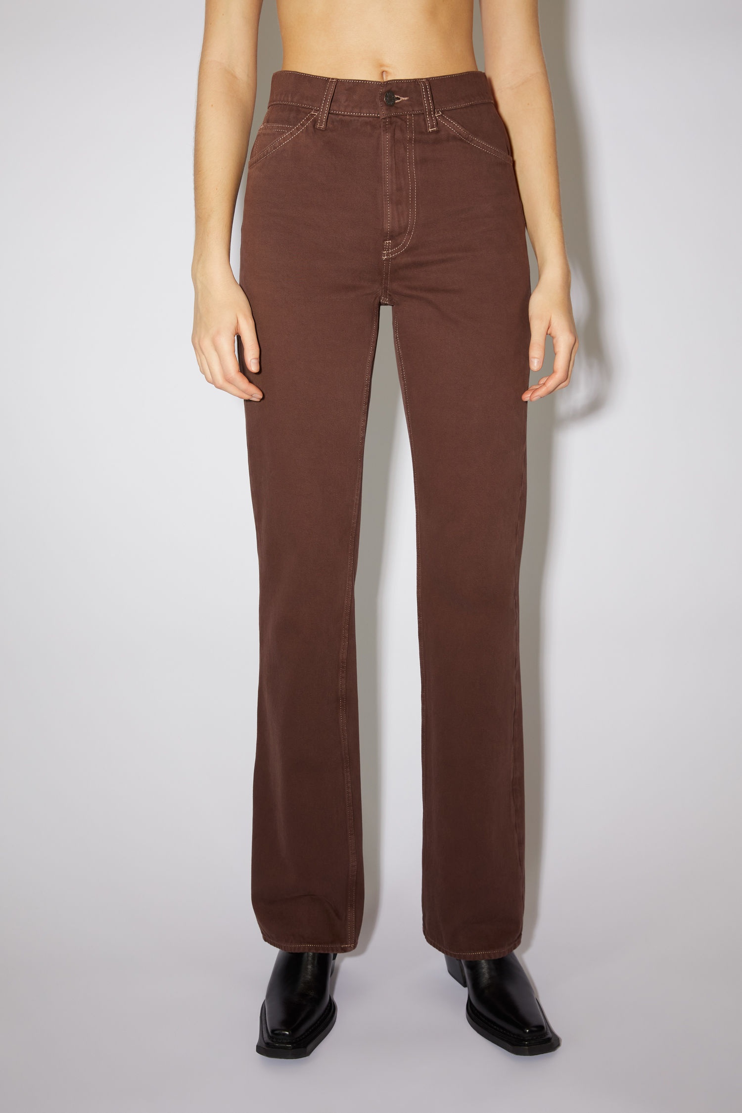 Bootcut fit jeans - Dark brown - 2