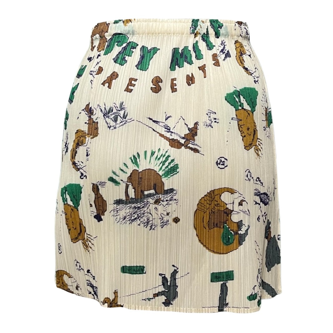 PLEATS PLEASE ISSEY MIYAKE × TERRY JOHNSON Fall Winter 2013 Print Pleated Mini Skirt - 2