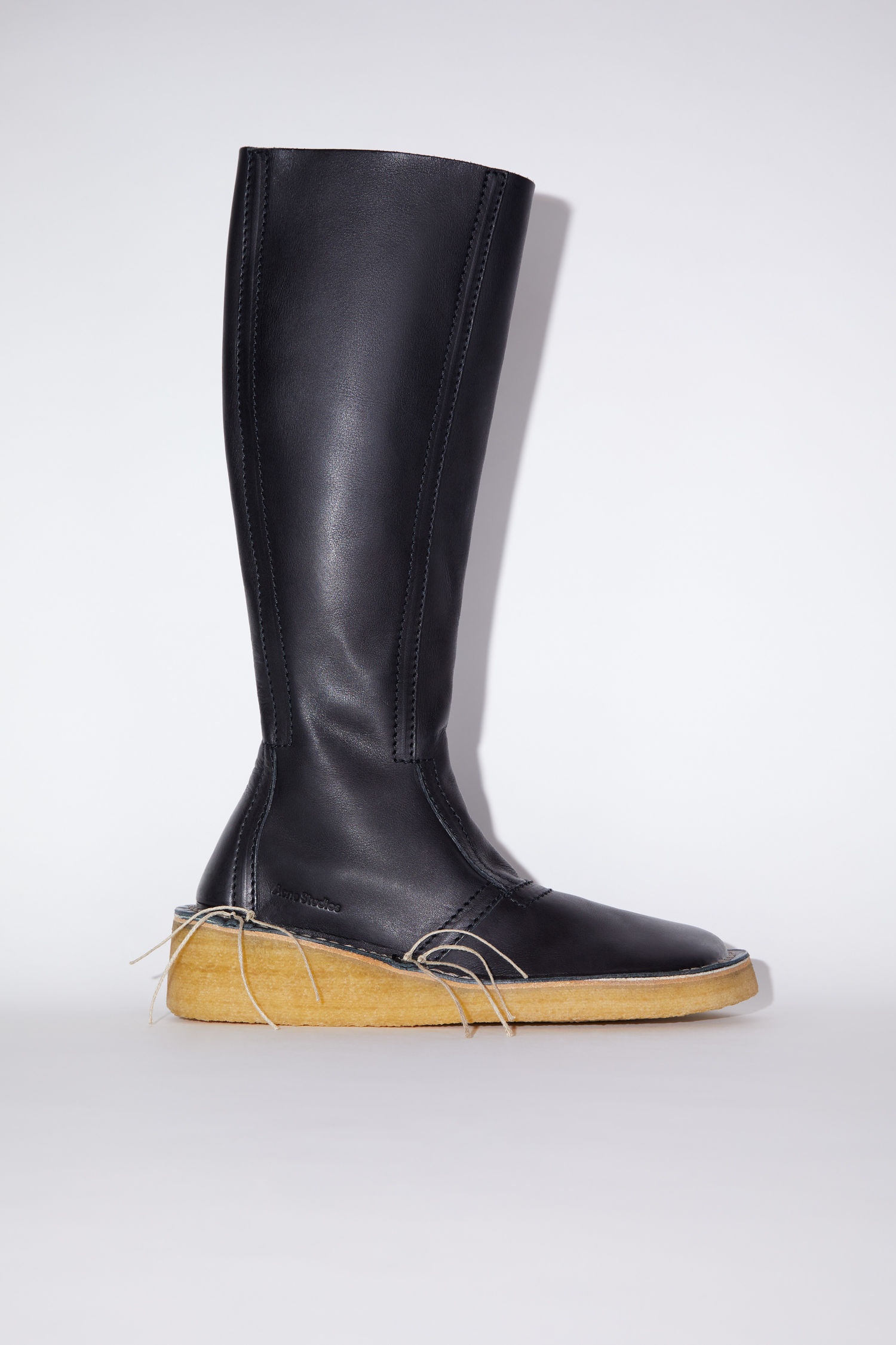 Leather high boots - Black - 1