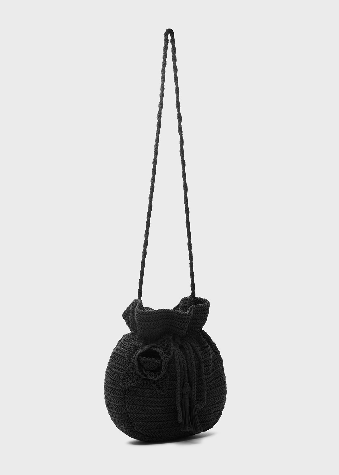 CROCHET COTTON BAG WITH ROSE DECORATIONS - 2