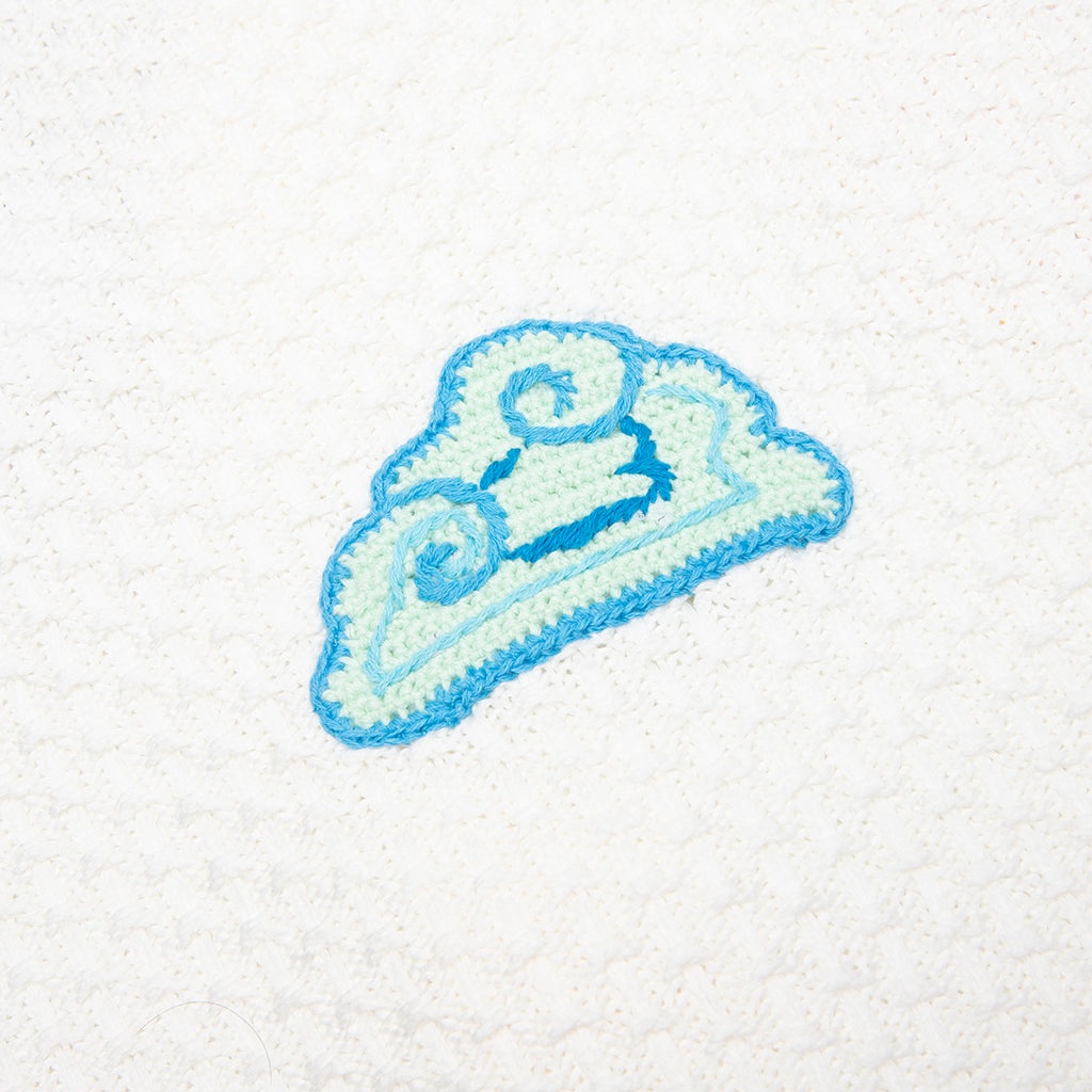 CROCHET SHIRT WITH PATCHES - WHITE - 5