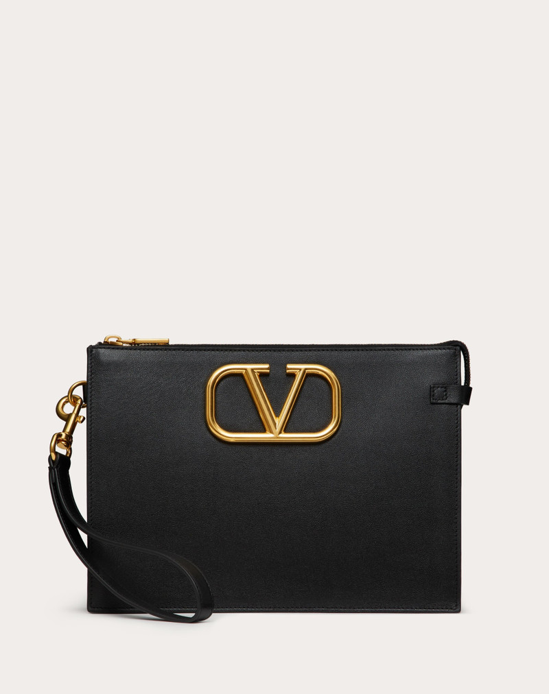 VLOGO SIGNATURE CALFSKIN POUCH 1