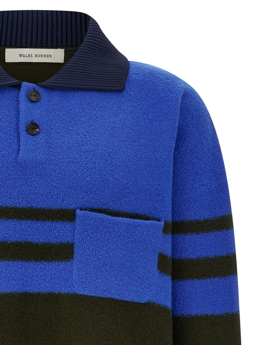 Calm stripe-panel polo shirt - 3