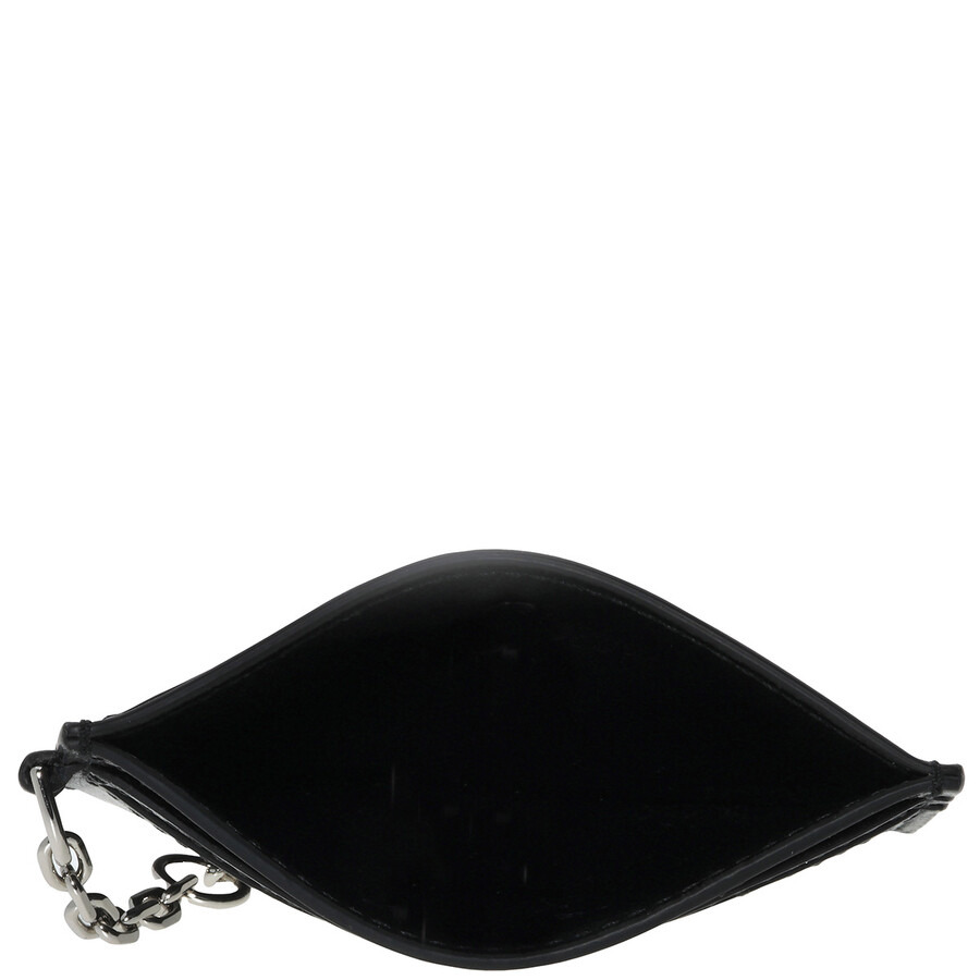 Alexander Mcqueen Black / Silver Ladies T-Bar Card Holder - 5